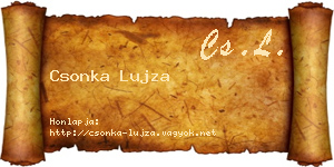 Csonka Lujza névjegykártya